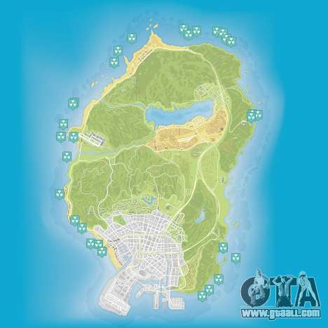 Map of nuclear waste in Grand Theft Auto 5