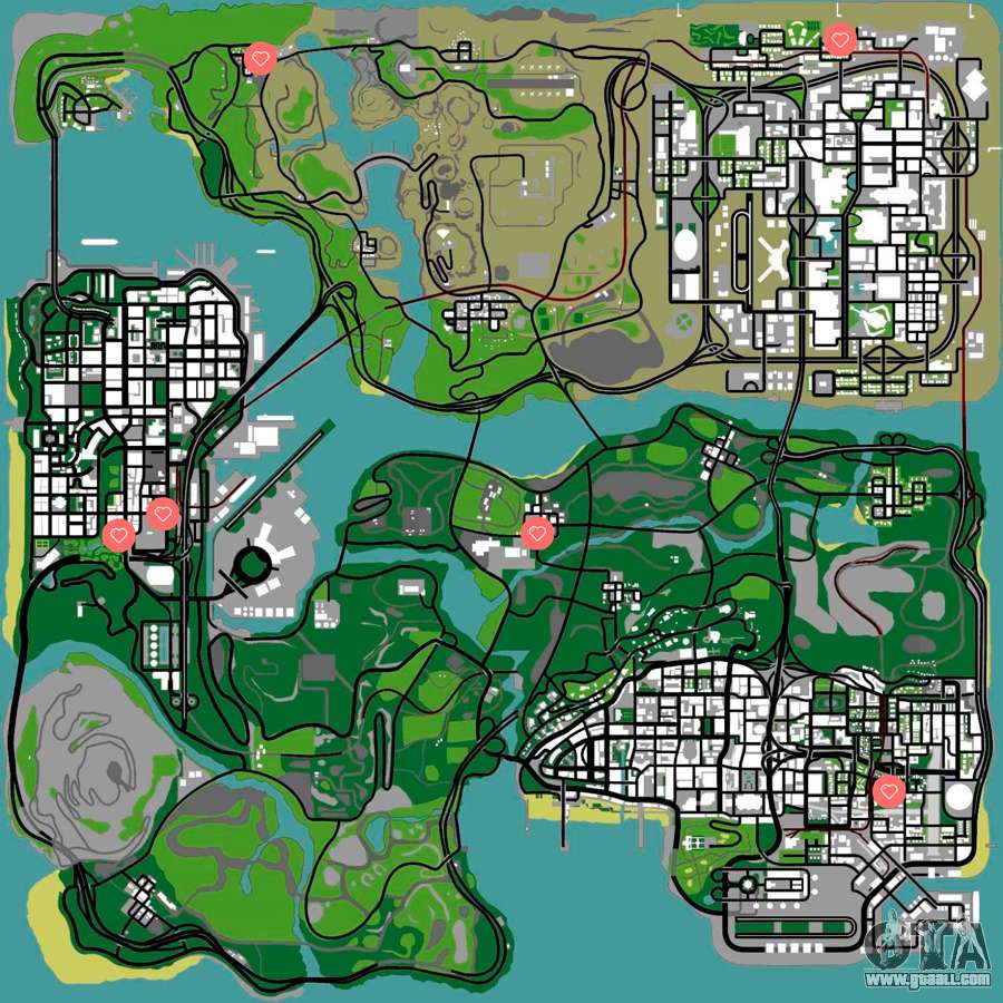 Gta San Andreas Girls Map Find All 6 Girls