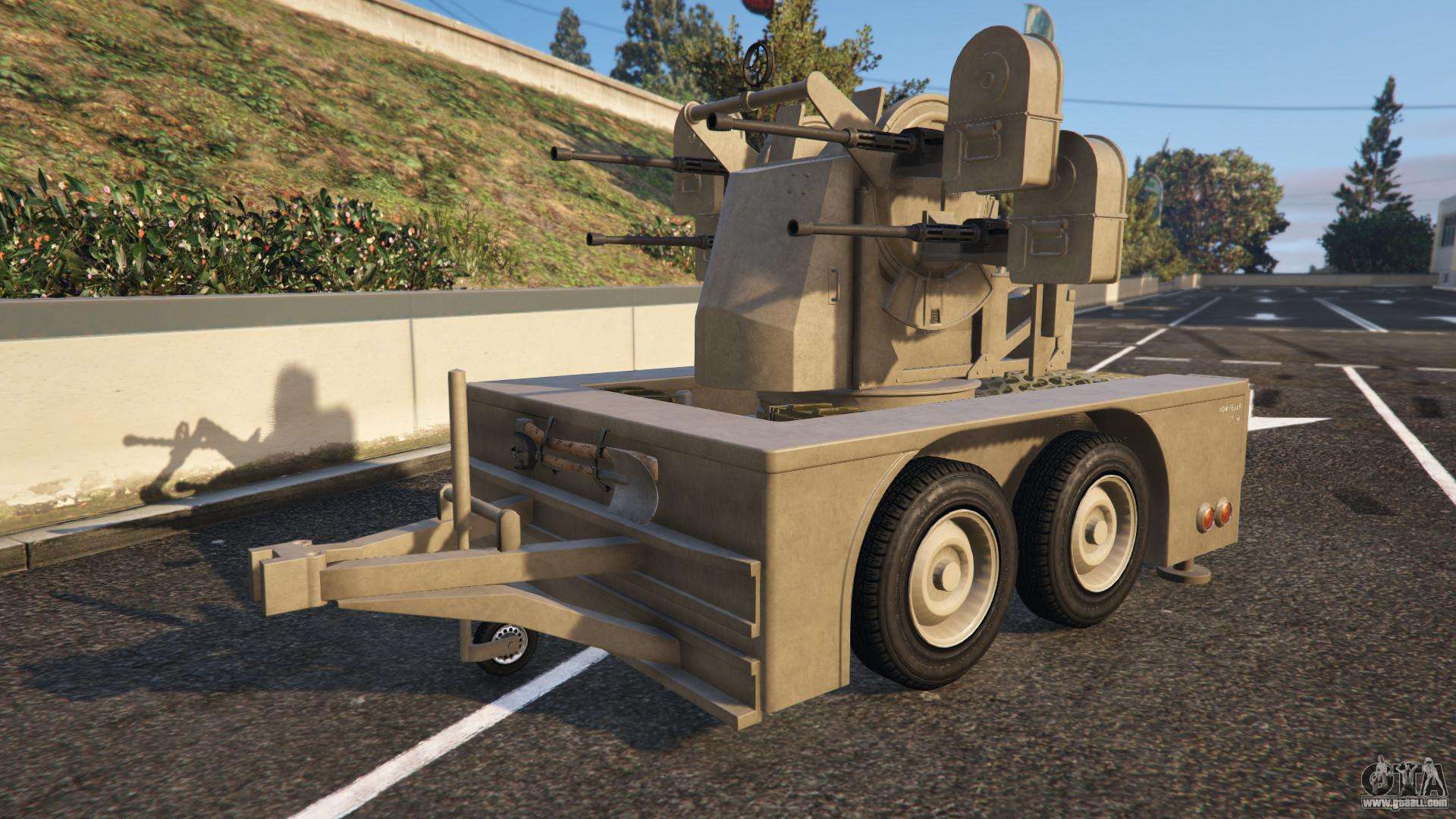 Anti-Aircraft Trailer from GTA 5 front view