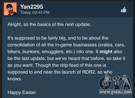 Rumors about the next update for GTA Online