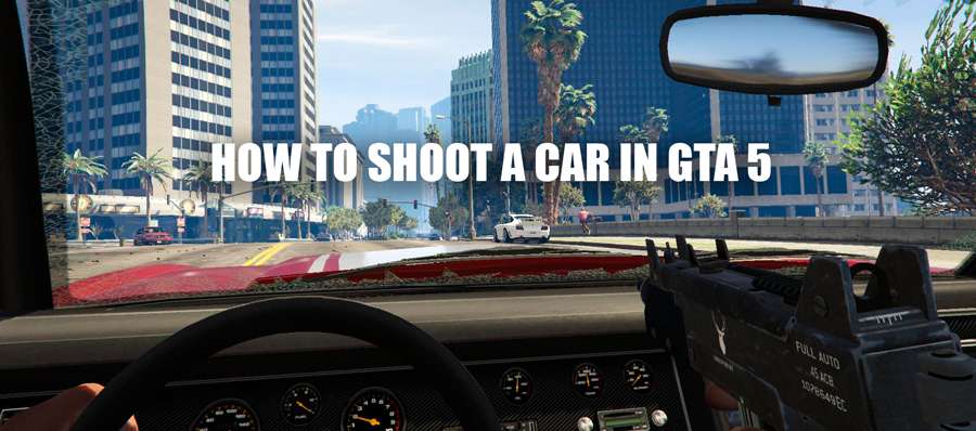 In GTA 5 shoot out of the car