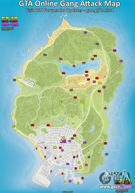  Picture 12 map of gang fights in GTA Online