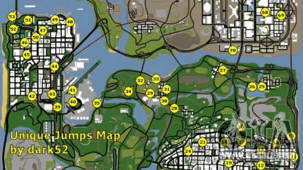 grand theft auto san andreas map