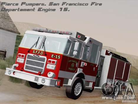 Pierce Pumpers. San Francisco Fire Departament for GTA San Andreas