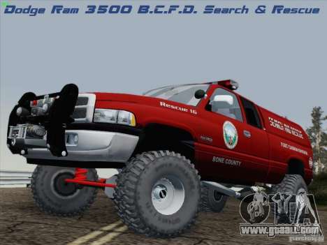 Dodge Ram 3500 Search &amp; Rescue for GTA San Andreas