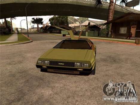 Golden DeLorean DMC-12 for GTA San Andreas
