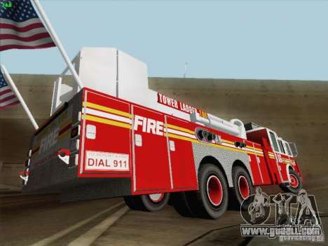 Seagrave Marauder. F.D.N.Y. Tower Ladder 186 for GTA San Andreas
