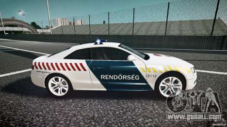 Audi S5 Hungarian Police Car white body for GTA 4