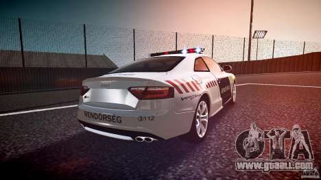 Audi S5 Hungarian Police Car white body for GTA 4