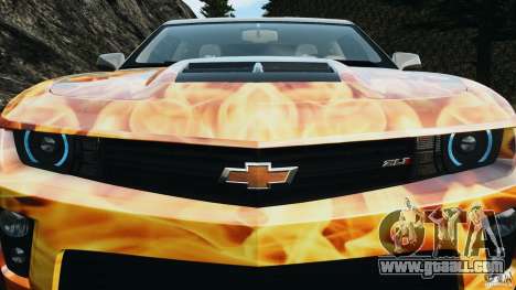 Chevrolet Camaro ZL1 2012 v1.0 Flames for GTA 4
