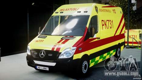 Mercedes-Benz Sprinter PK731 Ambulance [ELS] for GTA 4