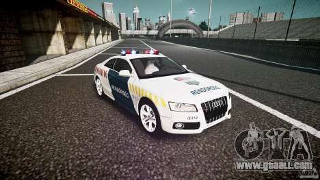 Audi S5 Hungarian Police Car white body for GTA 4