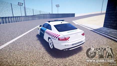 Audi S5 Hungarian Police Car white body for GTA 4