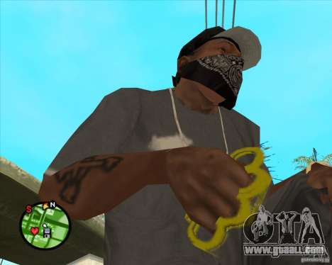 Golden brass knuckles for GTA San Andreas