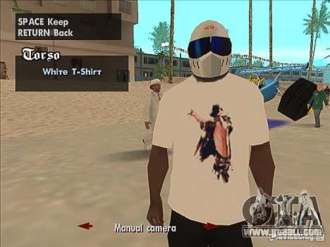 A t-shirt with a picture of Michael Jackson for GTA San Andreas
