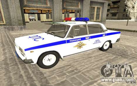 Vaz 2107 DPS Police Car for GTA San Andreas