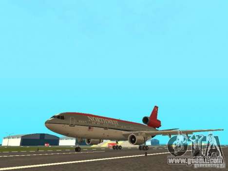 McDonell Douglas DC 10 Nortwest Airlines for GTA San Andreas