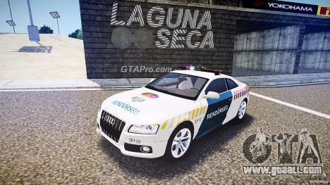 Audi S5 Hungarian Police Car white body for GTA 4