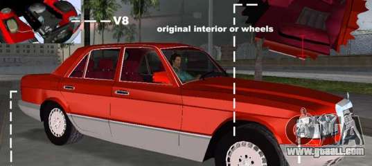 Mercedes-Benz W126 500SE for GTA Vice City
