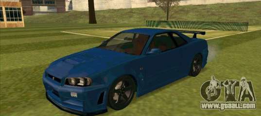 Nissan Skyline GT-R R34 from FnF 4 for GTA San Andreas