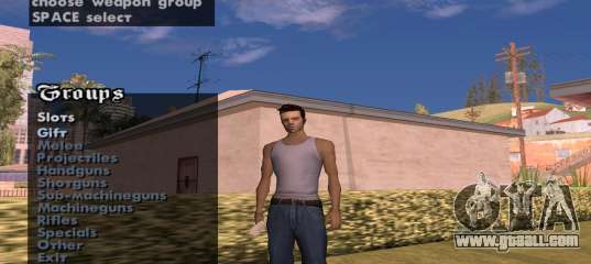 Weapon spawner for GTA San Andreas