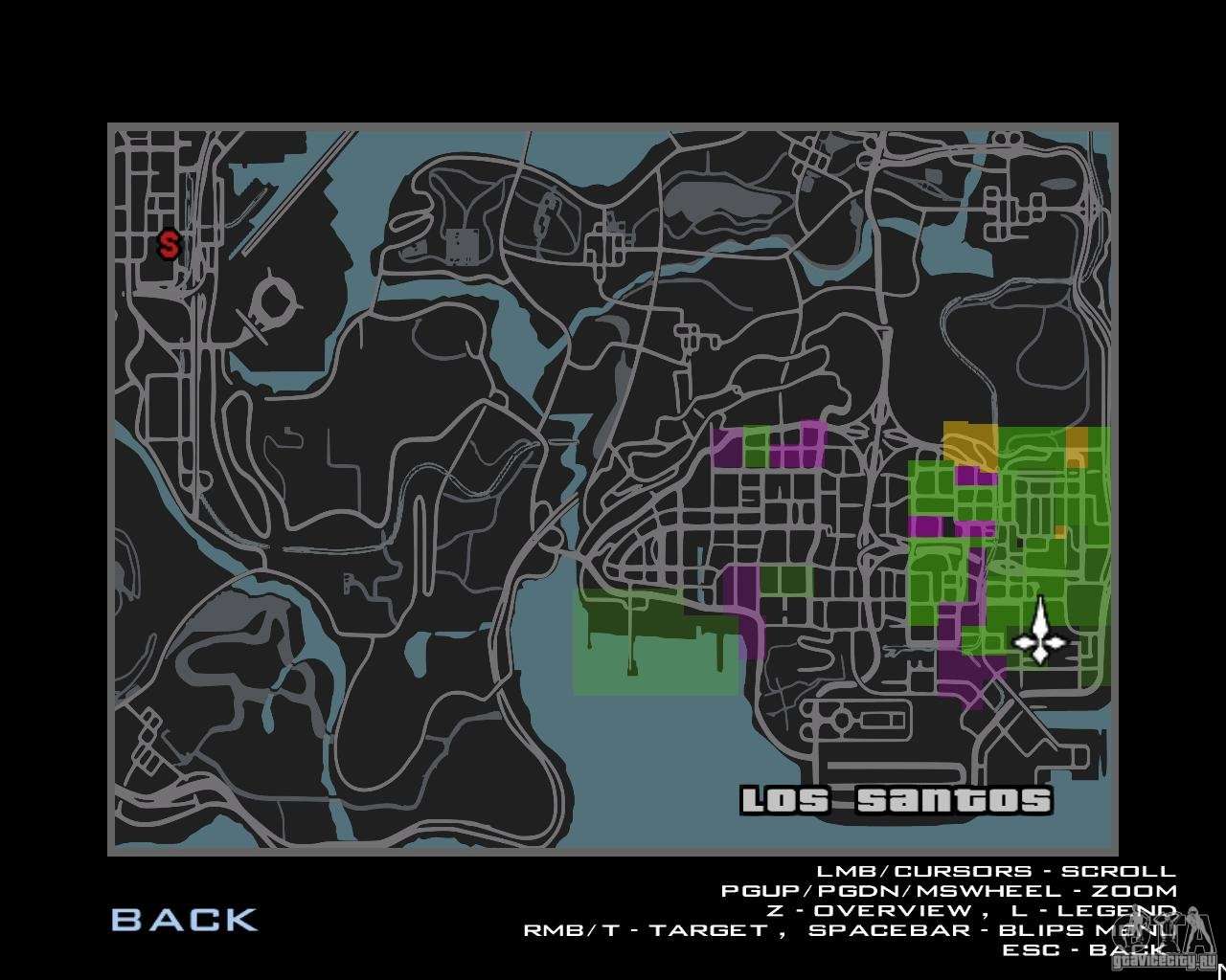 Maplist from GTA IV for GTA San Andreas