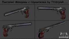 Makarov pistol with silencer for GTA San Andreas