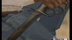 Knife brass knuckles chrome-free for GTA San Andreas