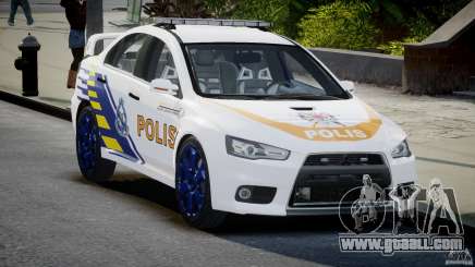 Mitsubishi Evolution X Police Car [ELS] for GTA 4
