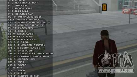 Weapon hacks for GTA San Andreas