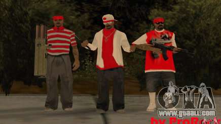 New skins of The Los Aztecas Gang for GTA San Andreas