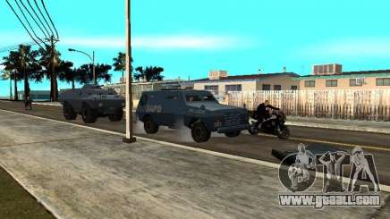 S.W.A.T. and FBI Truck ride through the streets of for GTA San Andreas