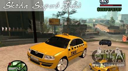 Skoda Superb TAXI cab for GTA San Andreas