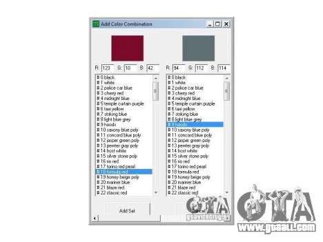 Universal editor colors machines for GTA San Andreas