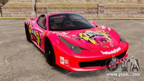 Ferrari 458 Spider Pink Pistol 027 Gumball 3000 for GTA 4