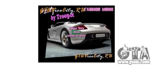 New background menu GTA Vice City for GTA Vice City