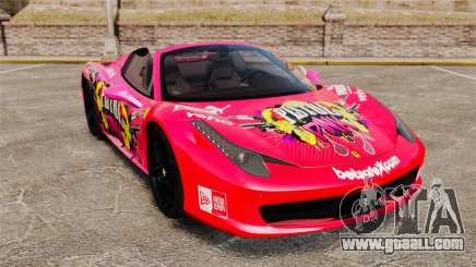 Ferrari 458 Spider Pink Pistol 027 Gumball 3000 for GTA 4