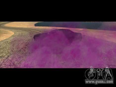 The new color of smoke from under the wheels for GTA San Andreas