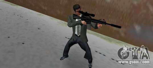 M4 with the Sniper Gun for GTA Vice City