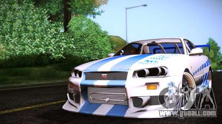 Nissan Skyline R34 FnF for GTA San Andreas