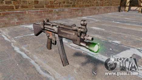 HK MP5 submachine gun with flashlight for GTA 4