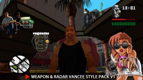 Weapon & Radar VanCee Style Pack v1 for GTA San Andreas