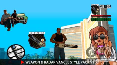 Weapon & Radar VanCee Style Pack v1 for GTA San Andreas