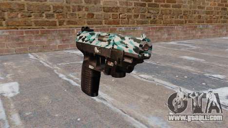Gun FN Five seveN LAM Aqua Camo for GTA 4