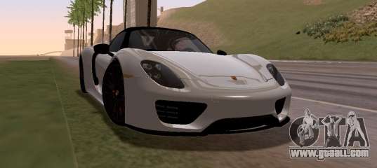 Porsche 918 2013 for GTA San Andreas