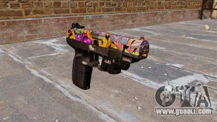 Gun FN Five seveN LAM Graffitti for GTA 4