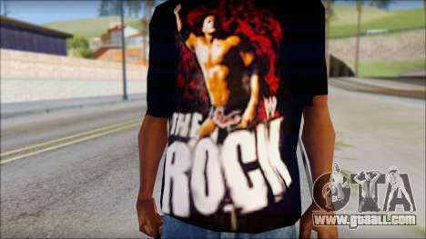 WWE The Rock T-Shirt for GTA San Andreas