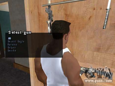 The gun case for GTA San Andreas