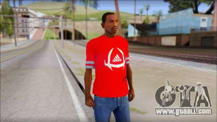 T-Shirt Adidas Red for GTA San Andreas