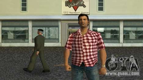 Kockas polo - piros T-Shirt for GTA Vice City